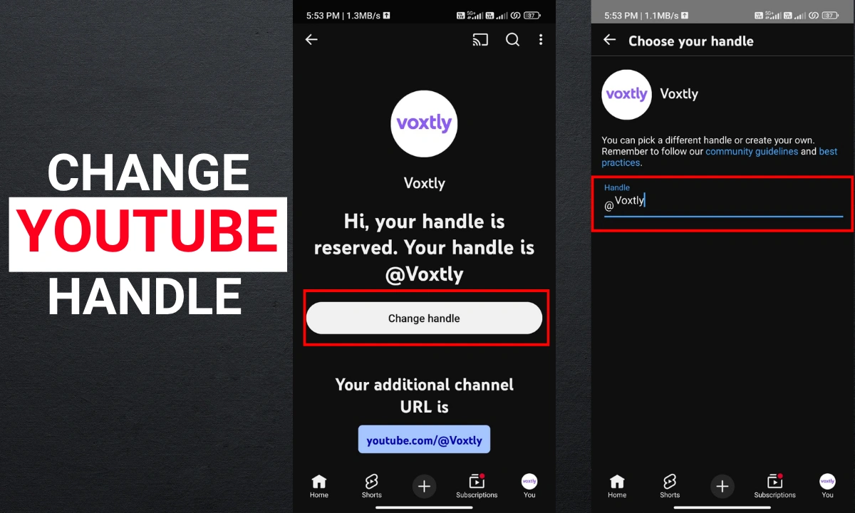 Change YouTube Handle Using Direct Link (Fastest Method)